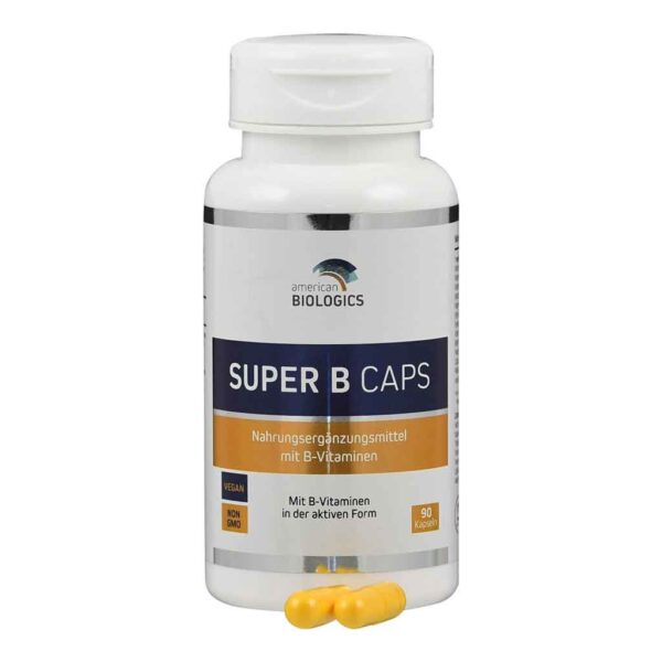 Die B-Vitamine sind unerlässlich für jegliche Körperfunktion und so wirken die Super B Caps als Co-Enzyme und Katalysatoren bei der Energiegewinnung.