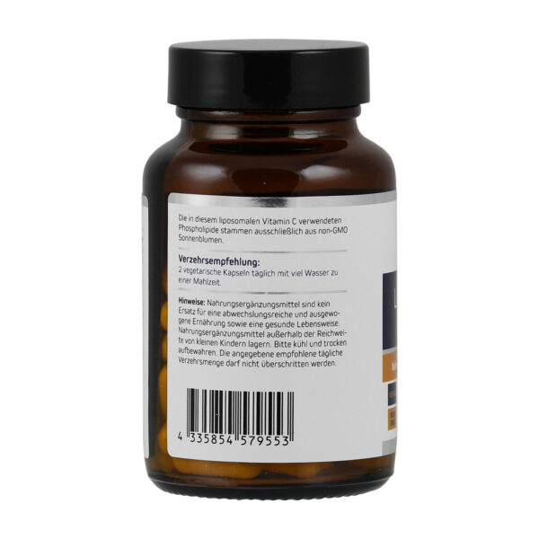 Die in diesen Liposomales Vitamin C Kapseln verwendeten Phospholipide stammen ausschließlich aus Sonnenblumen und ist für Allergiker geeignet.